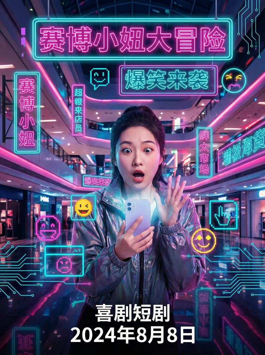 李宗瑞全集种子 搞笑喜剧短剧 - 赛博小妞大冒险海报